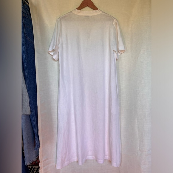 Short sleeve 100% linen shift dress - Picture 3 of 4